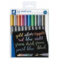 METALLIC BRUSH, ESTUCHE 10 COLORES STAEDTLER 8321 TB10 (Espera 4 dias) en Huesoi